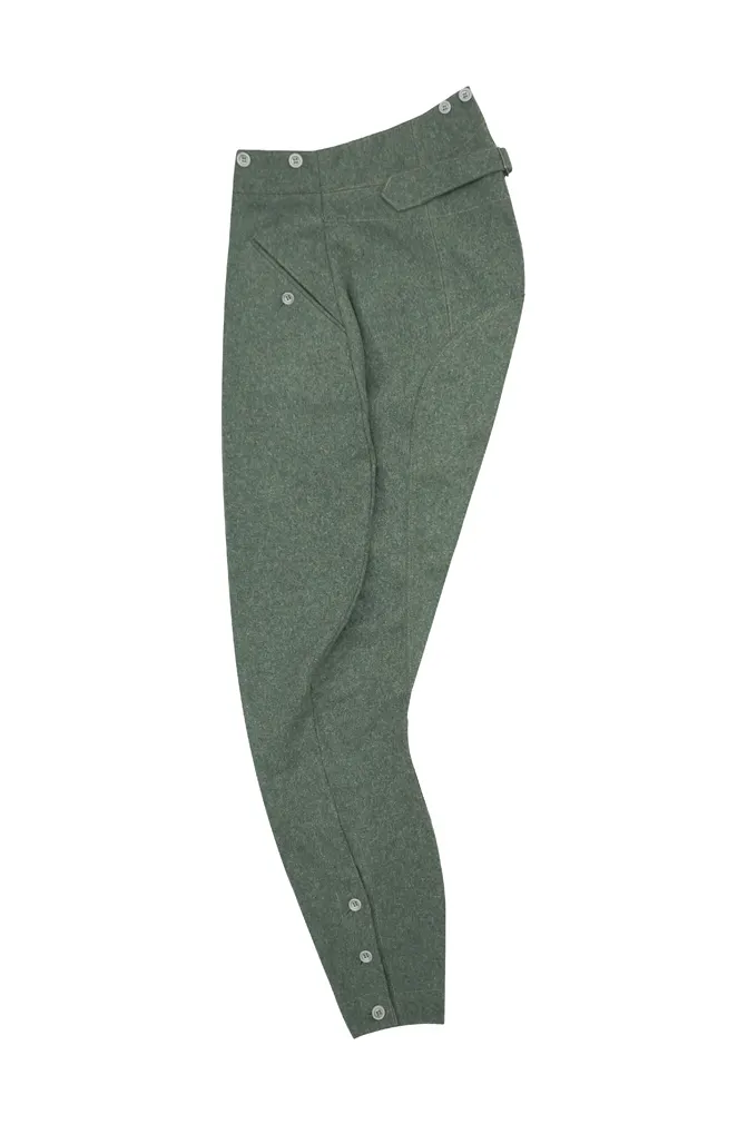   Elite German M1940 Field Grey Wool Mounted Troops Riding Breeches German-Uniform