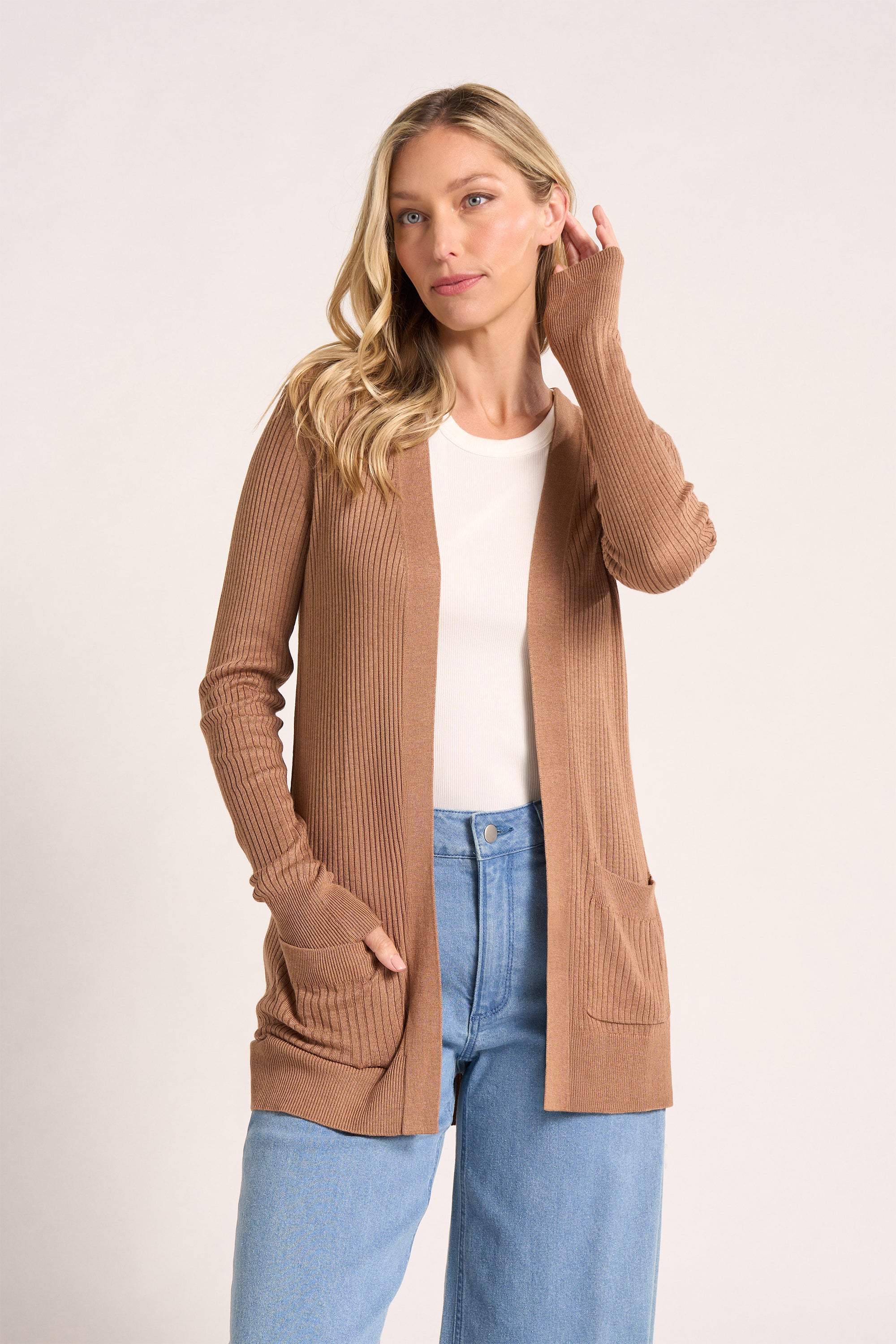 COLFAX CARDIGAN - CAMEL