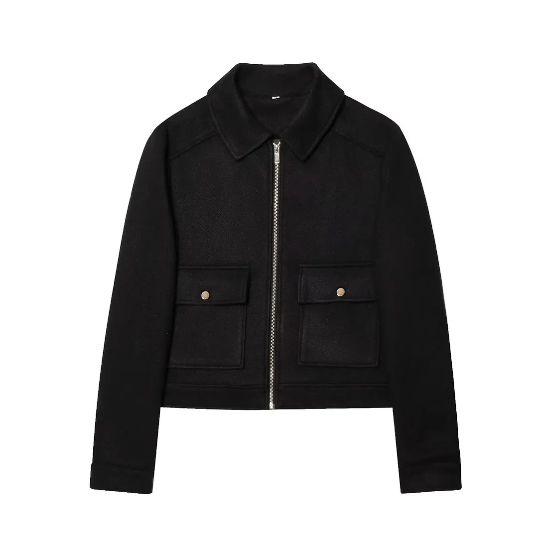 Nigikala Nigikala Women's Dress 2025 Autumn Zipper Collar Long-Sleeved Jacket Baseball Jacket Women L52255