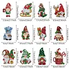 (US Local)12pcs Christmas Gnome Diamond Painting Keychains Kit DIY Diamond Art Charms