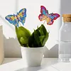 (US Local)6Pcs Diamond Painting Kits Garden Stakes Diamond Art Kits (Butterfly A)