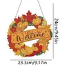 Diamond Painting Autumn Wreath Pendant for Home Window Wall