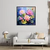 (US Local)Lotus-14CT Stamped Cross Stitch Kit(45x45cm)