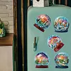 8PCS Diamond Painting Magnets Refrigerator for Adult Kid (Rainbow Crystal Ball)