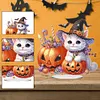 >SALE<Acrylic Halloween Cat Diamond Painting Desktop Decorations for Home Office Decor