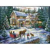 (US Local)Christmas Return - 14CT Stamped Cross Stitch Kit(54x43cm)