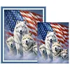 (US Local)Wolf  Flag-11CT Stamped Cross Stitch Kit(45x60cm)
