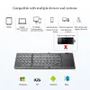 Tri-fold Wireless Bluetooth Keyboard with Touchpad Portable Thin Bluetooth Keyboard Rechargeable, Foldable, Suitable for Travel, Compatible with Laptops, Tablets, Smartphones and Windows iOS Android Systems