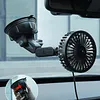 Suction Cup USB Car Fan 3 Speeds 360 Degree Rotatable Windshield Electric Fan