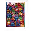 Colorful Cat - 11CT Stamped 3 Strands Cross Stitch 40*50cm/15.75*19.69in