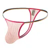 Men's Breathable Transparent Thong Panties Hollow Buttocks