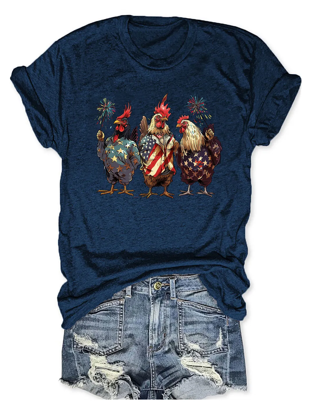USA Chicken 4th Of July T-shirt