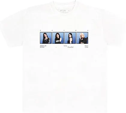 AESPA SYNK PARALLEL LINE MD Tシャツ AESPA Synk Parallel Line Tour Shirt | White Tee – EZ Print Creations