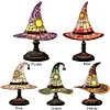 Stained Glass Witch Hat Lamp LED Creative Table Lamp Night Light for Home Decor