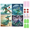 (US Local)4pcs/set Girl-Special Shaped Diamond Painting Kit(30x30cm)