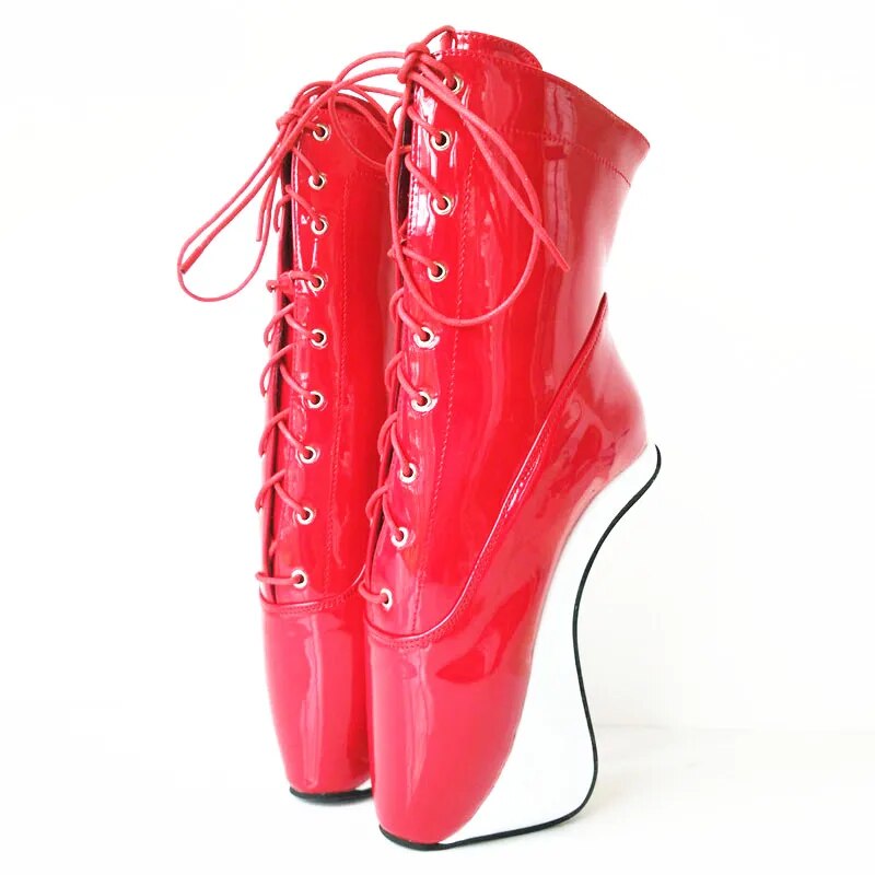 VCSHOES 7.09in High Height Women's Party Boots Hoof Heels Ankle Boots US Size 6-14 No.MT1818