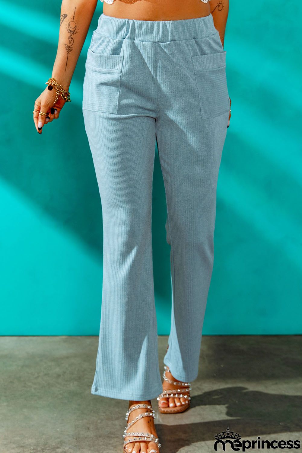 Straight Leg Ribbed Lounge Pants