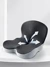 Memory Foam L-Shaped Integrated Seat Cushion with Lumbar Support Sitting Pillow