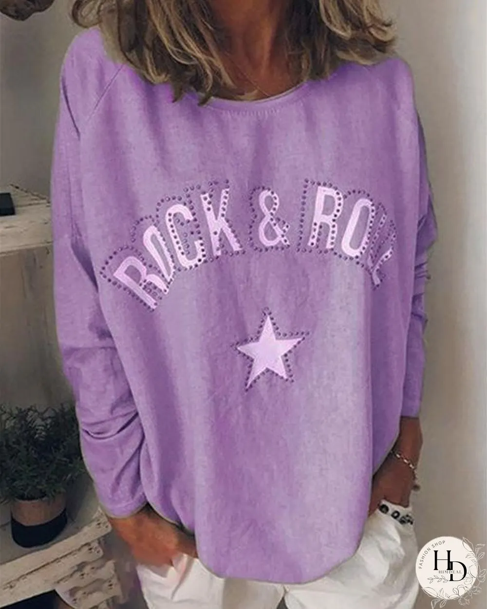Fall New Long Sleeve Fashion Holiday Casual Lady Daily Shift Tops