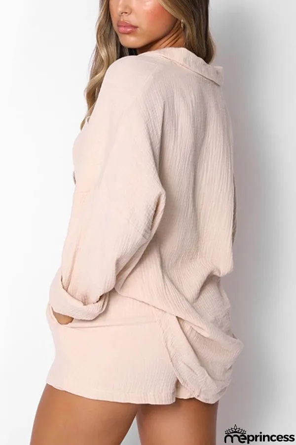 A Great Trip Button Shorts Suits