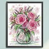 Rose And Lavender-14CT Stamped Cross Stitch 29*35cm/11.42*13.78in