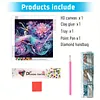 Flowers And Dancing Girl-Partial Special Shaped Diamond painting 30*30CM
