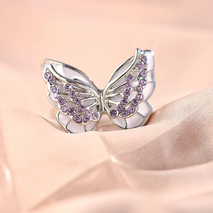 FOR GRADUATION - DIAMOND DOUBLE BUTTERFLY RING