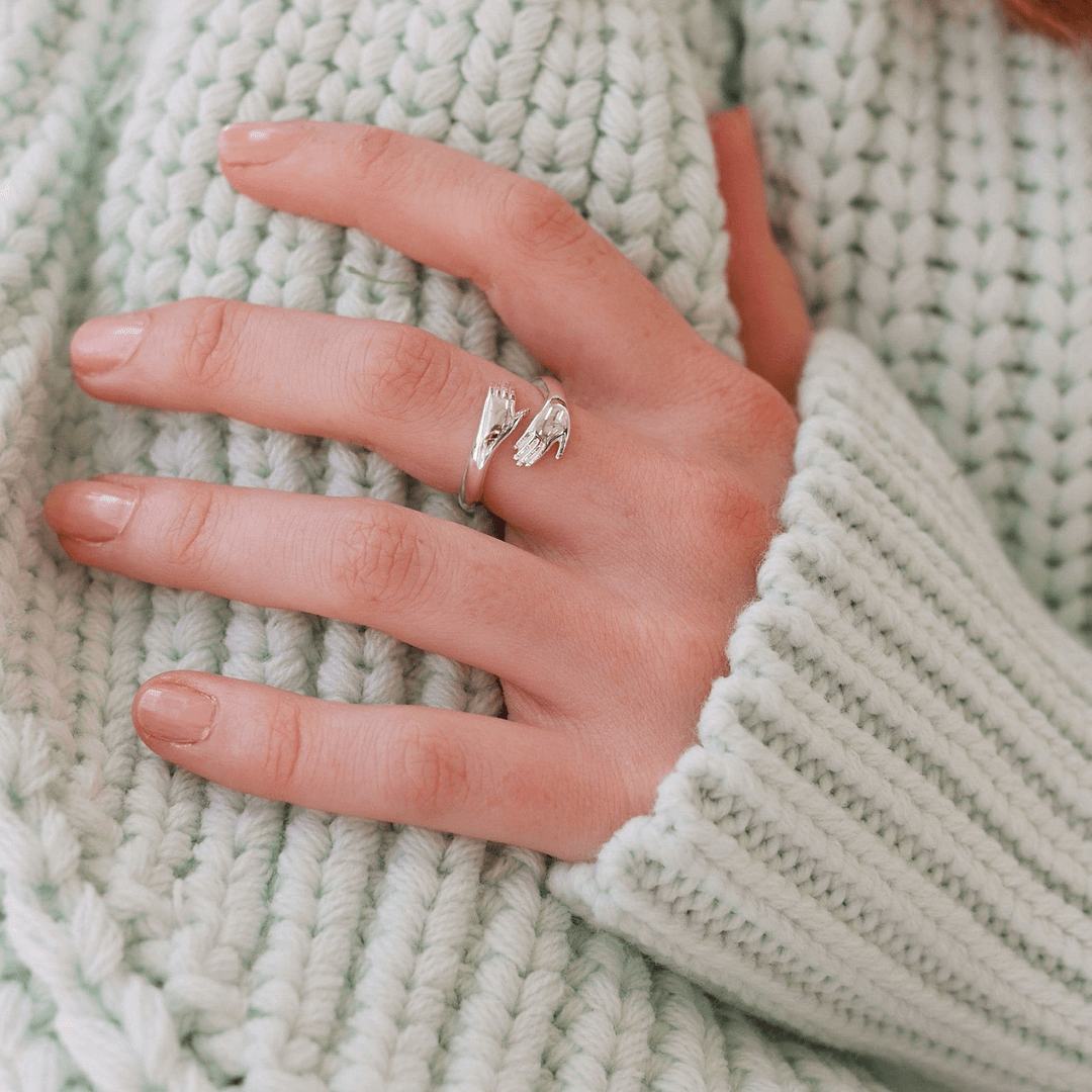 Sterling Silver Hug Ring