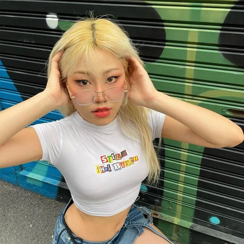 Brownm That B*tch Crop Top