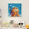 (US Local)Cat-14CT Stamped Cross Stitch Kit(40x40cm)
