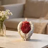 3D Angel Wing Flower Mould Silicone Wave Spiral Candle Mould Reusable Easy To Demold for Candles Soaps Crafts DIY Home Decor (Open Embrace)