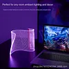 Modern Curved RGB Table Lamps for Bedrooms and Desks - Futuristic Ambient Mood Lighting for Gaming Rooms