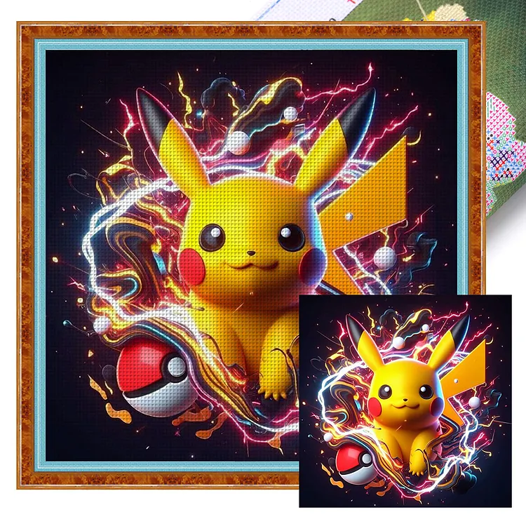 【Yishu Brand】Pikachu (40*40cm) 11CT Stamped Cross Stitch gbfke
