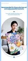(40x50cm)Gold Foil Canvas Hot-stamped Floral Designs 5D DIY Diamond Painting Kit with Inner Frame