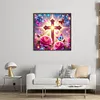 Rose Cross-11CT Stamped Cross Stitch 40*40cm/15.75*15.75in