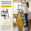 [US Local Warehouse] 5 Step Ladder w/ Wide Anti-Slip Pedal Support 330lbs Folding Step Stool for Home