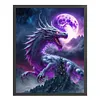 Castle And Dragon In Moonlight-11CT Stamped Cross Stitch 40*50cm/15.75*19.69in