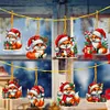 8Pcs Double Side Effect Acrylic Special Shaped Christmas Theme Xmas Trees Hanging Pendant Kits