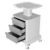 [US Local Warehouse] Medical Cart with 3 Drawers & 4 Wheels & 1 Top Tray Rolling Cart 66 LBS Load Salon Trolley for Hospital Office Bedroom Clinic
