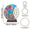 Blooming Flowers Diamond Painting Unique Wooden Rotating Calendar for Home