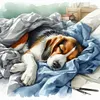 (Multi-Style) Sleeping Dog Cat-11CT Stamped Cross Stitch 40*40cm