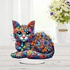 Diamond Painting Acrylic Cat Desktop Ornament Rhinestones Decorations for Adults