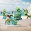 >SALE<Acrylic Arch Bridge Pond Desktop Diamond Art Kits for Home Office Decor