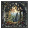 Forest Window-11CT Stamped Cross Stitch 50*50cm/19.69*19.69in