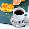 8Pcs/set Diamond Painting Saying Coaster Cup Cushion with Rack Home Decor