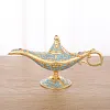  Classical Aladdin Magical Lamp, Retro Magical Wishing Ornament, Tabletop Decoration with Finely Polished Surfaces for Home, Party