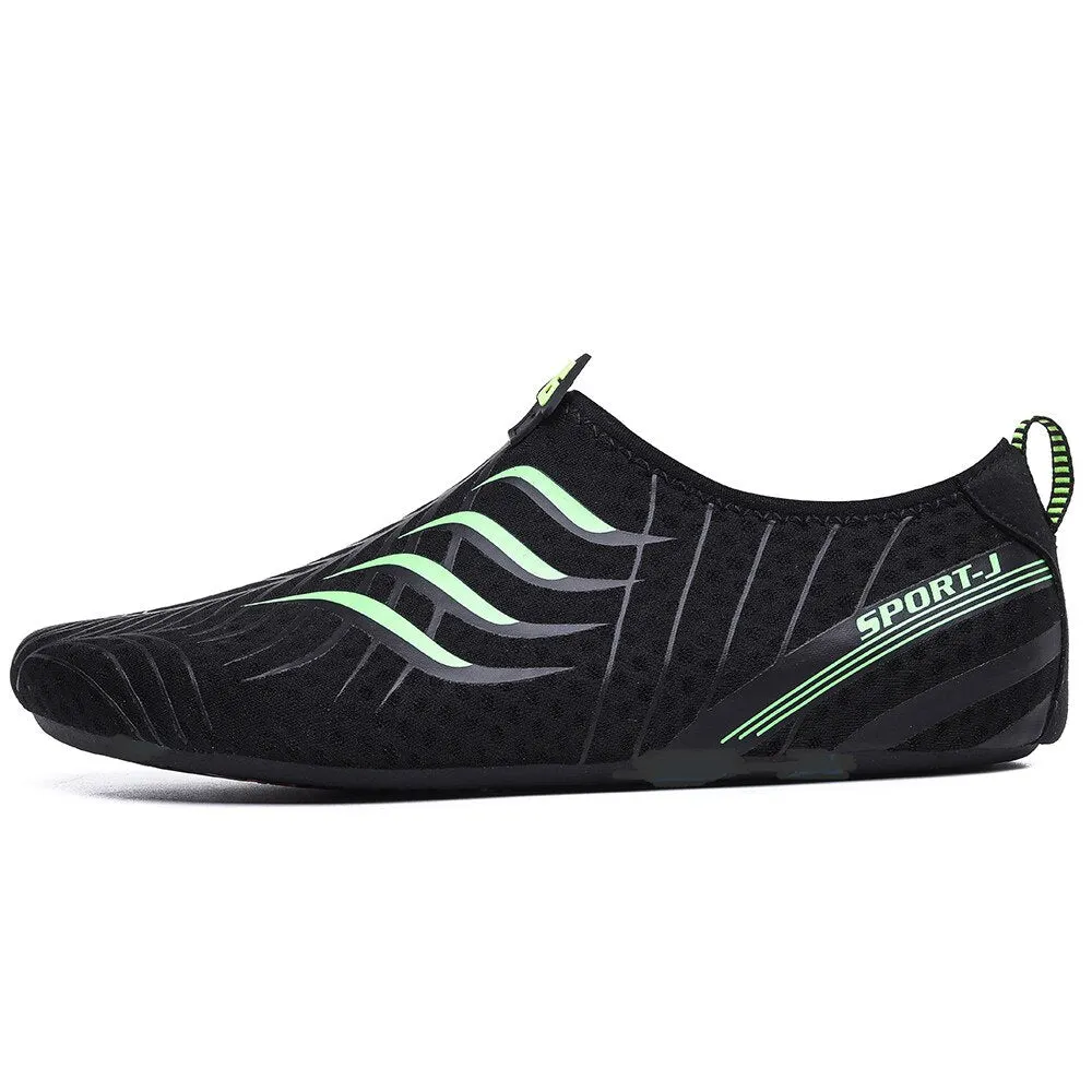 Striped Colorful Water Shoes Woman Men Swimming Breathable Shoes Aqua Beach Shoes Big Plus Size 36-48 Sneaker