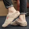 Unisex Winter Wool Casual Warm Anti-Slip Lazy Half-Slipper Shoes