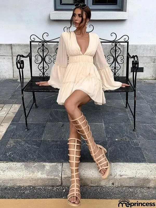 Ruffle HemLoose Casual Dress M0206