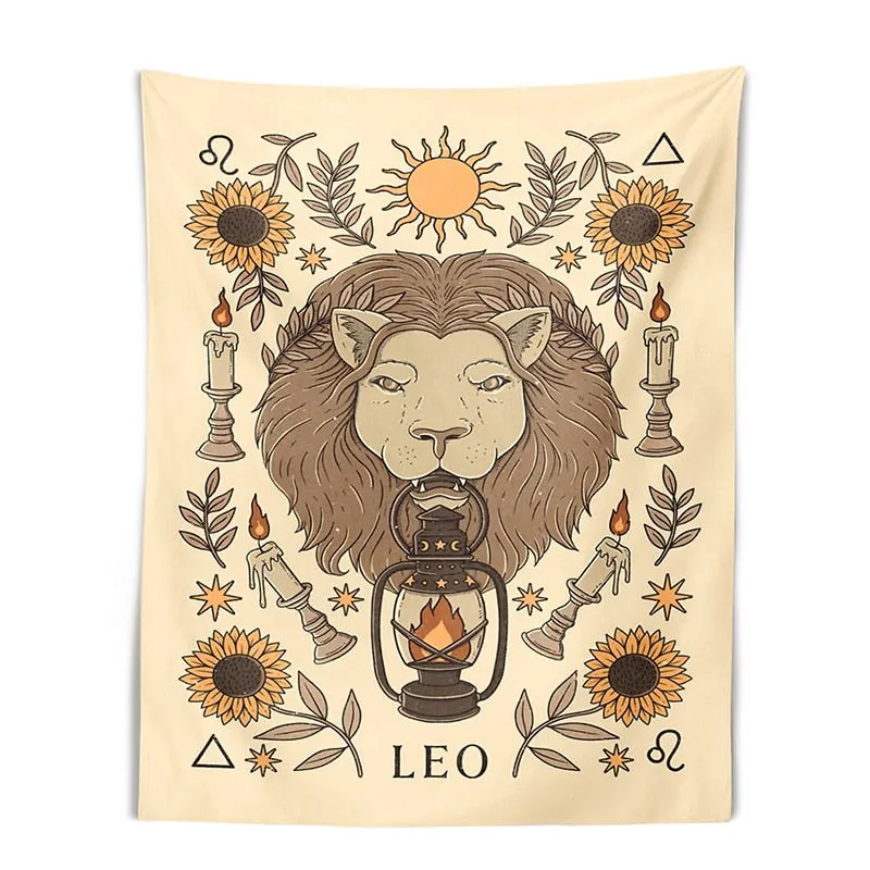 Constellation Tarot Tapestry Boho Tapestry Tarot Card Tapestry Wall Hanging Trippy Divination Beach Mat Sun Moon Wall Decor